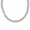 Sterling Silver 6mm Simulated Gray Cats Eye Stone Bead Beaded Chain 15-19&#x22; Necklace